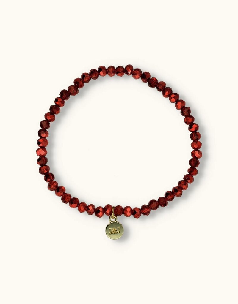 J&J Crystal armband shiny red