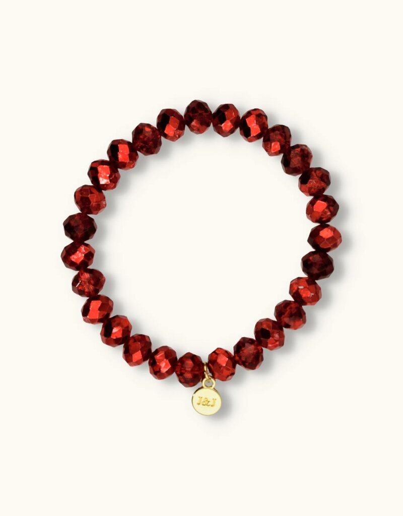 J&J Crystal armband shiny red