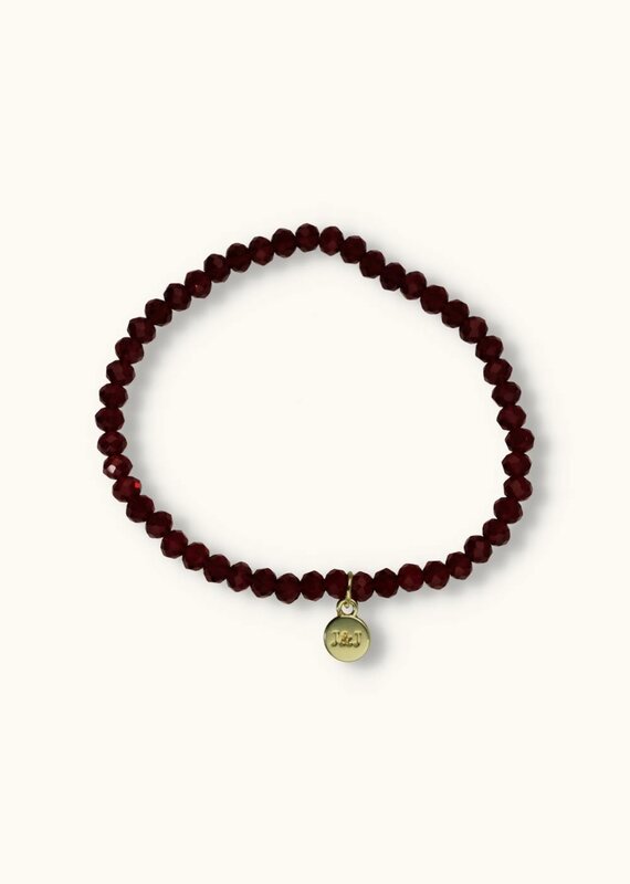 J&J Crystal armband dark red