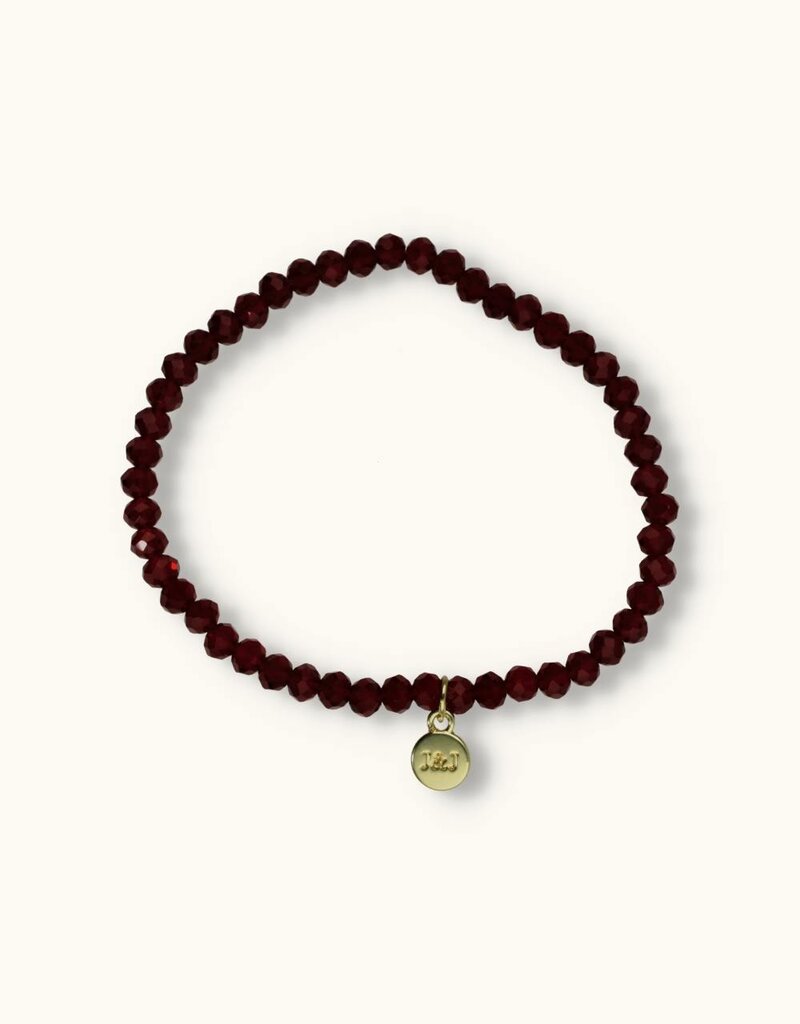 J&J Crystal armband dark red