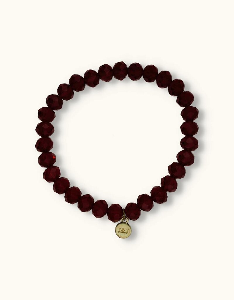 J&J Crystal armband dark red