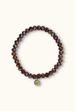 J&J Crystal armband sparkling dark lila