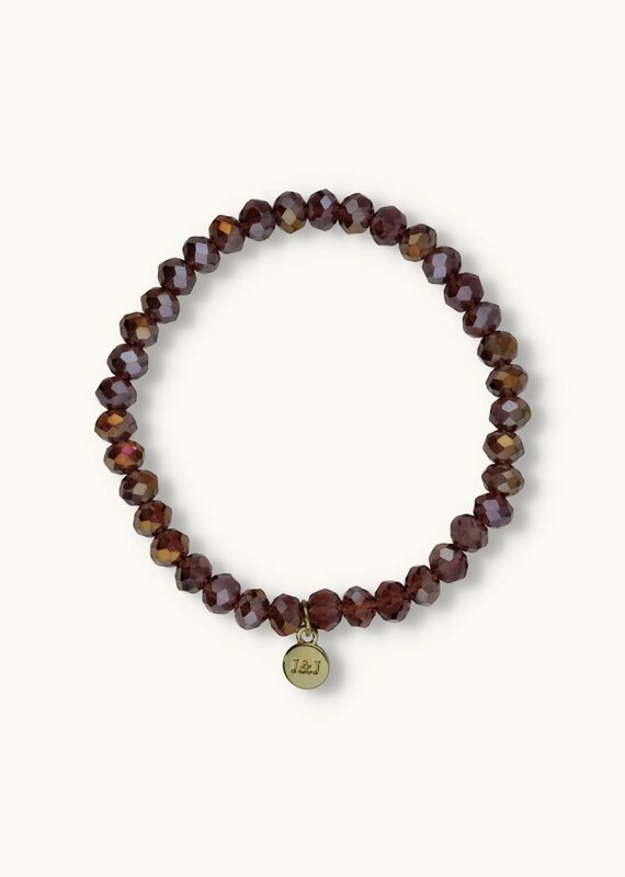 J&J Crystal armband sparkling dark lila