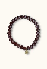 J&J Crystal armband sparkling dark lila