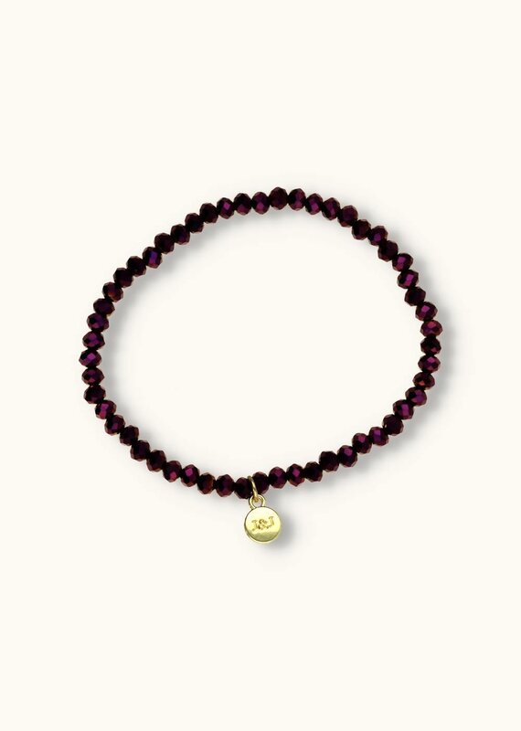 J&J Crystal armband shiny lila