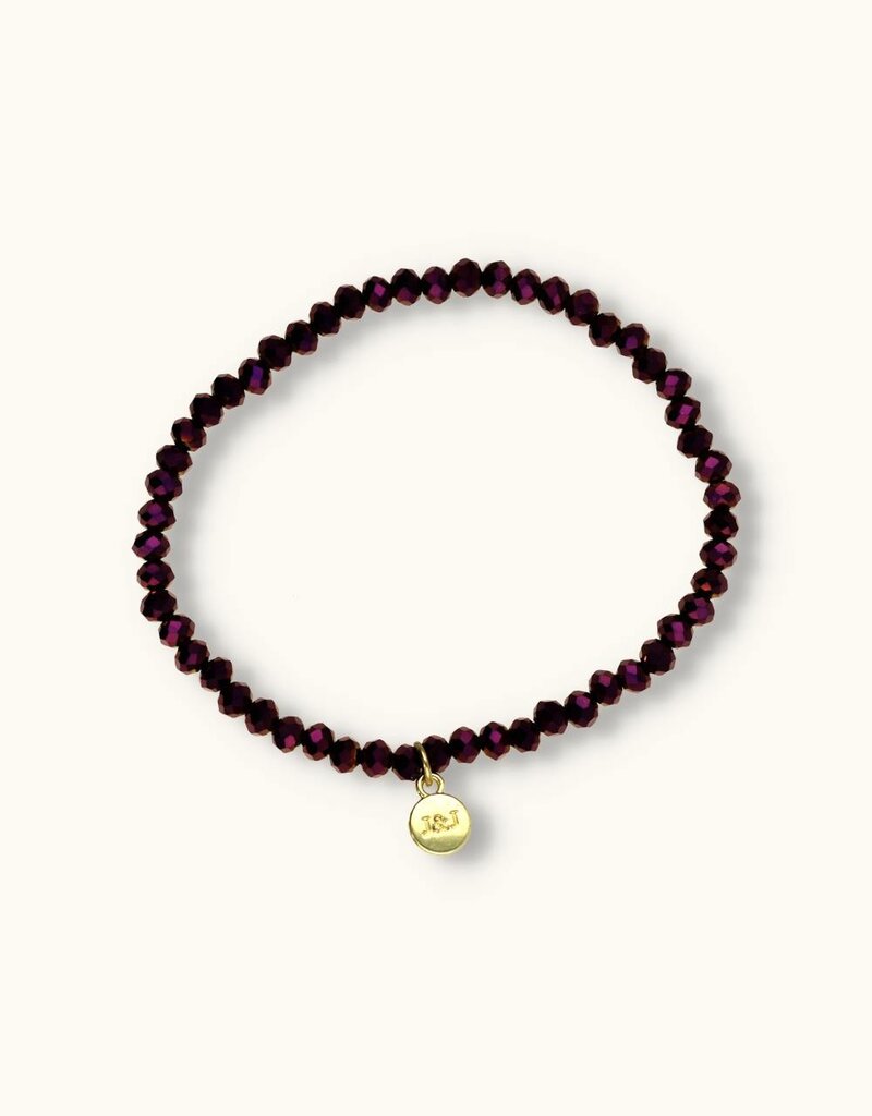 J&J Crystal armband shiny lila