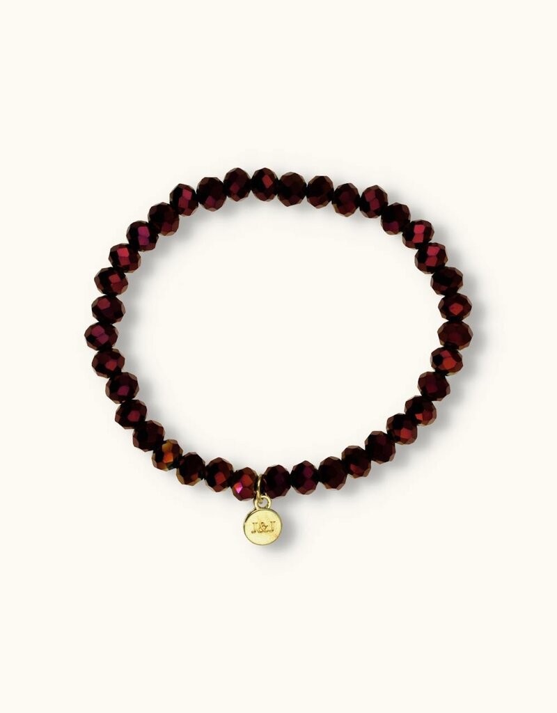 J&J Crystal armband shiny lila
