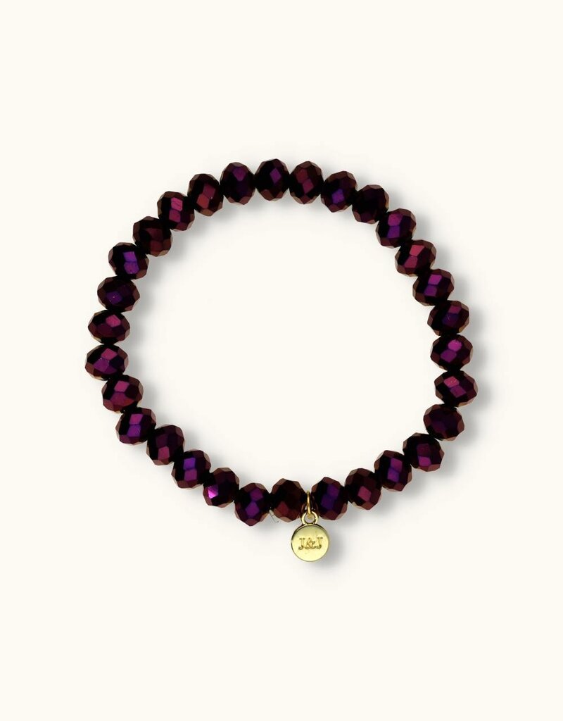 J&J Crystal armband shiny lila