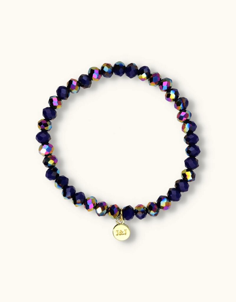 J&J Crystal armband shiny kings blue