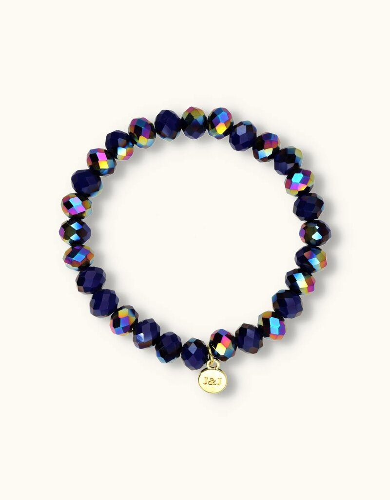 J&J Crystal armband shiny kings blue