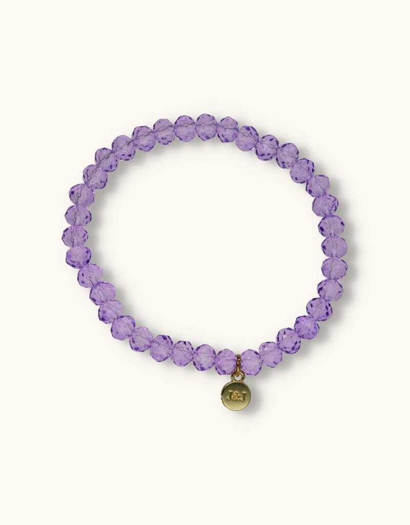 J&J Crystal armband lila helder