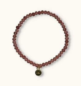 J&J Crystal armband dark lila helder