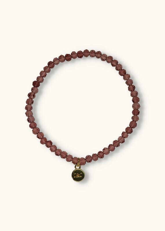 J&J Crystal armband dark lila helder