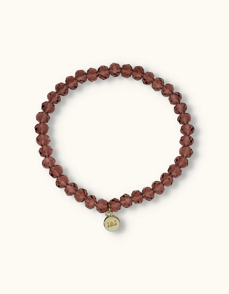 J&J Crystal armband dark lila helder