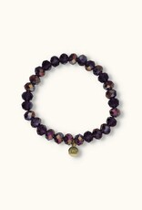 J&J Crystal armband sparkling dark lila,