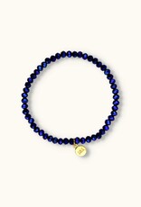 J&J Crystal armband metallic blue