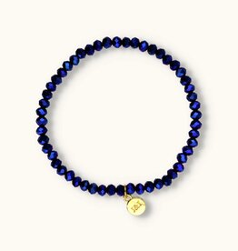 J&J Crystal armband metallic blue