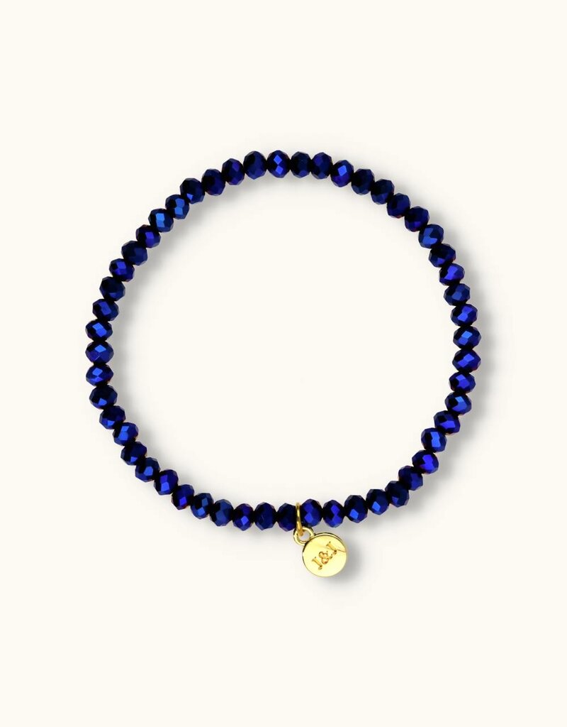 J&J Crystal armband metallic blue