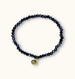 J&J Crystal armband sparkling dark blue