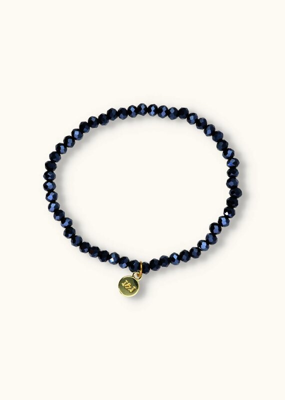 J&J Crystal armband sparkling dark blue