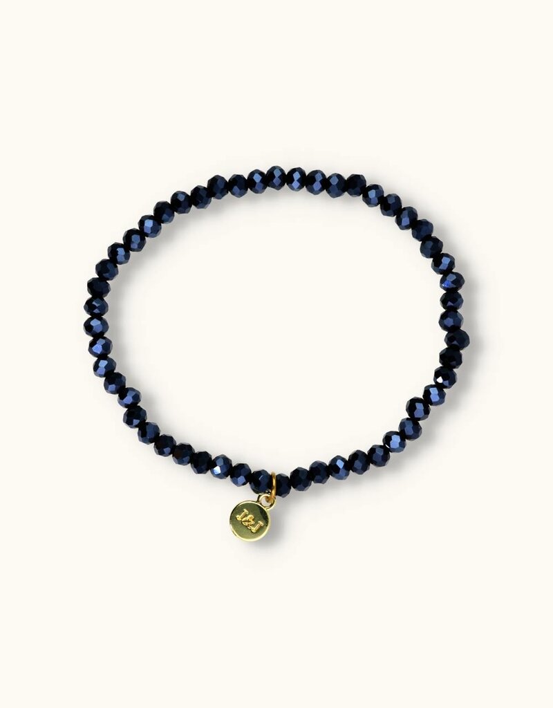J&J Crystal armband sparkling dark blue