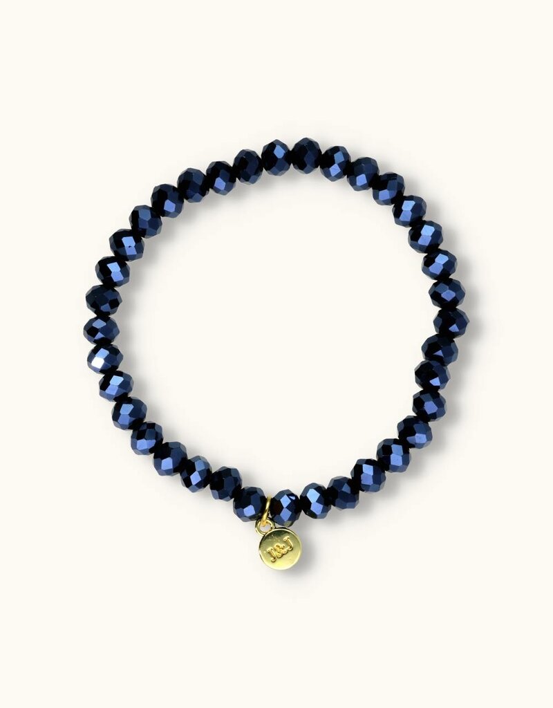 J&J Crystal armband sparkling dark blue