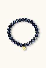 J&J Crystal armband sparkling dark blue