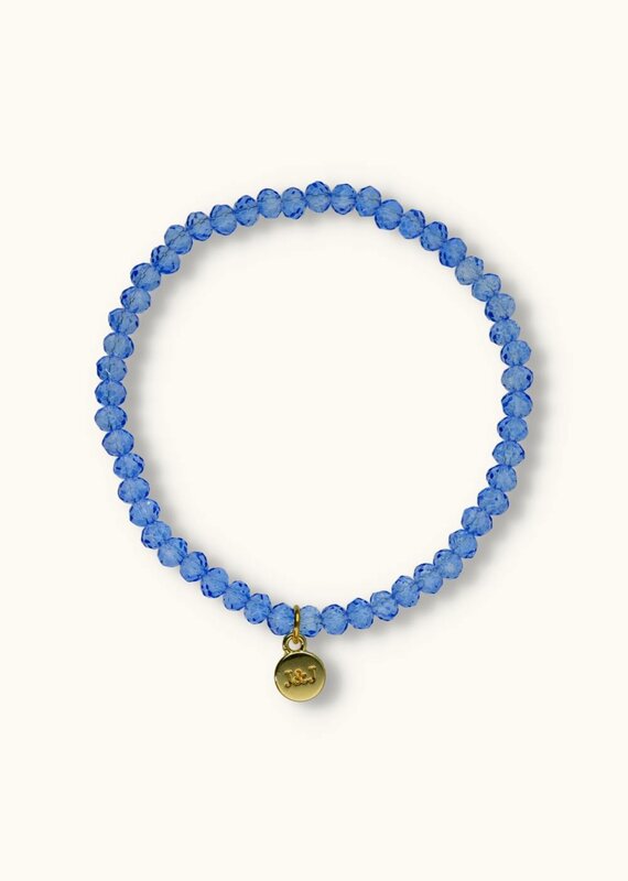 J&J Crystal armband bright blue