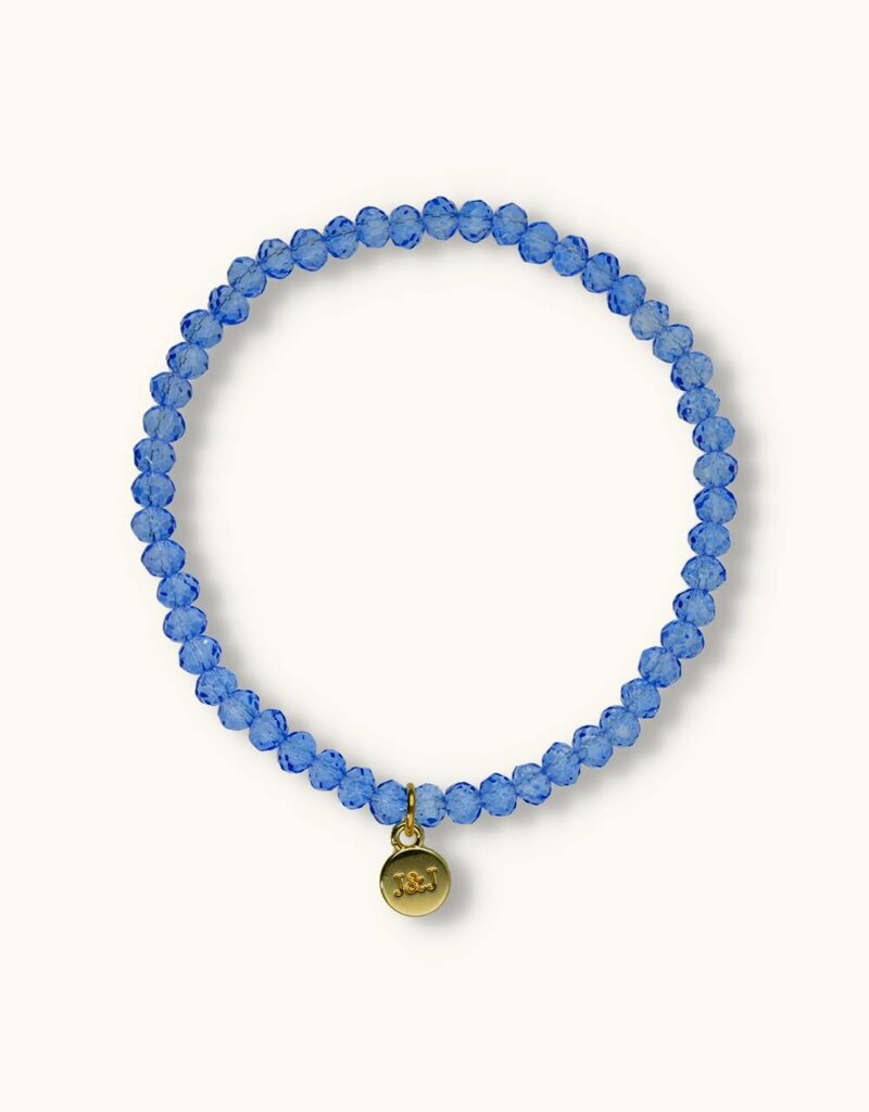 J&J Crystal armband bright blue