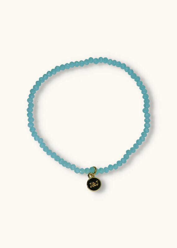 J&J Crystal armband pastel light blue