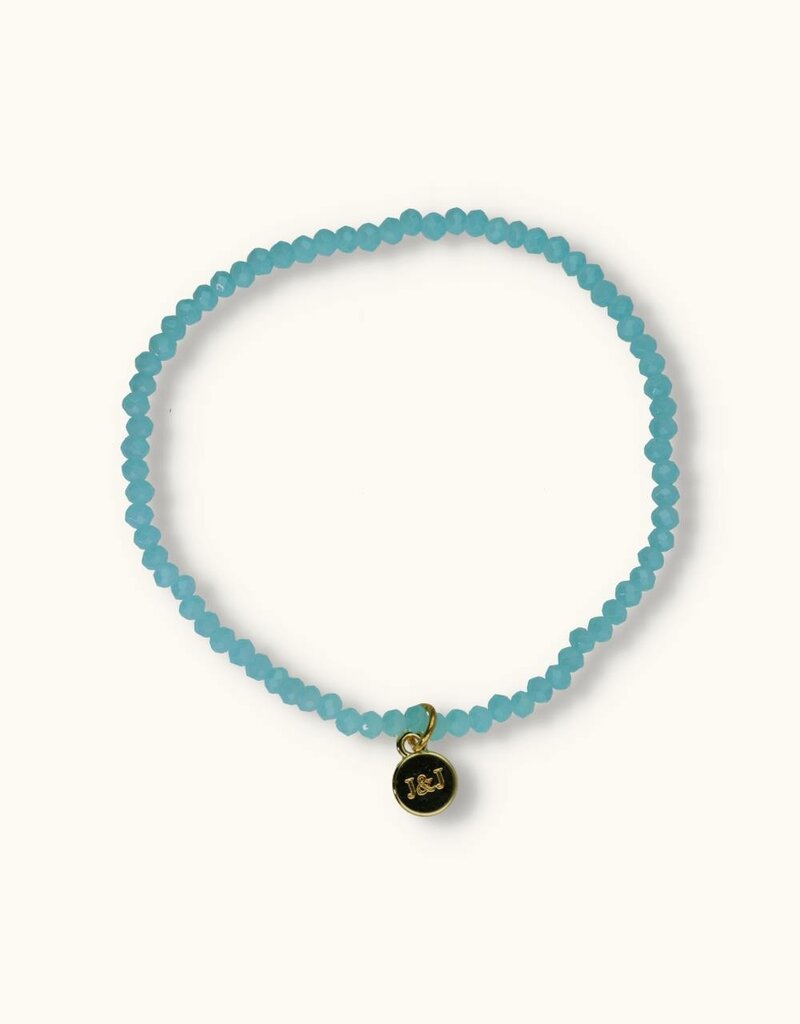 J&J Crystal armband pastel light blue