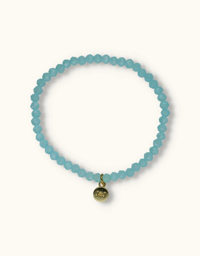 J&J Crystal armband pastel light blue