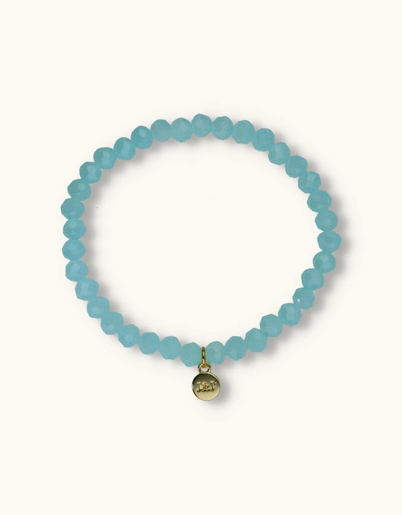 J&J Crystal armband pastel light blue
