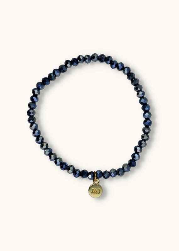 J&J Crystal armband sparkling petrol blue