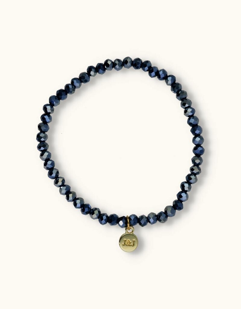 J&J Crystal armband sparkling petrol blue