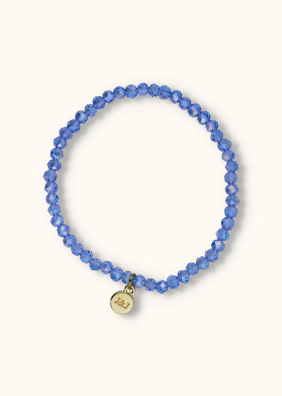 J&J Crystal armband sparkling jeans blue