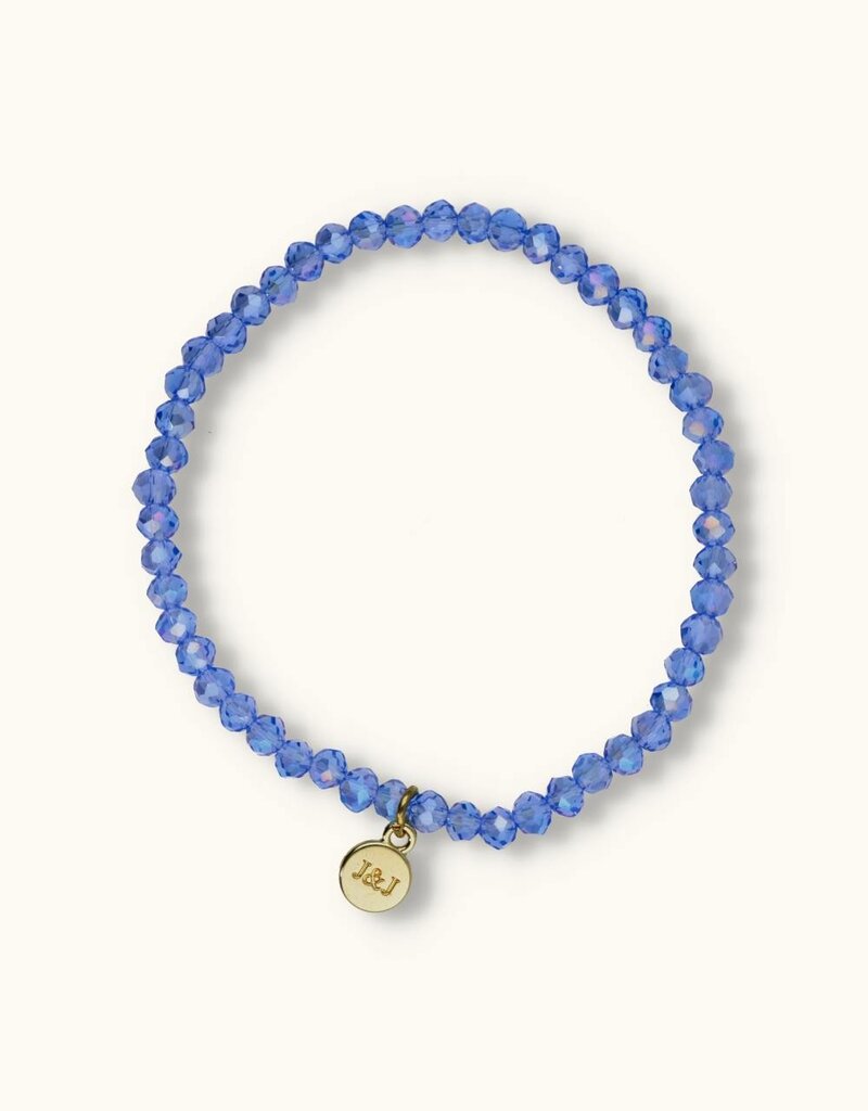 J&J Crystal armband sparkling jeans blue