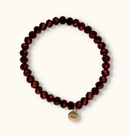 J&J Crystal armband Shiny deep purple