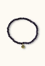 J&J Crystal armband sparkling deep purple