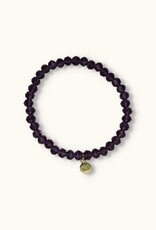 J&J Crystal armband sparkling deep purple