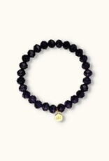 J&J Crystal armband sparkling deep purple