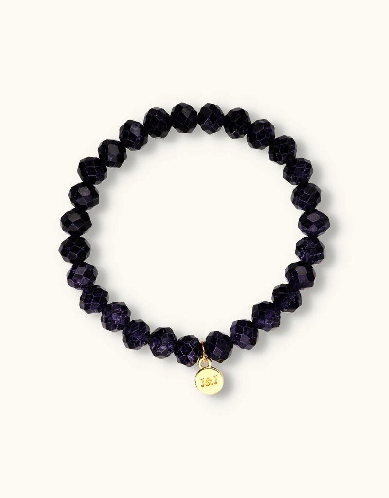 J&J Crystal armband sparkling deep purple