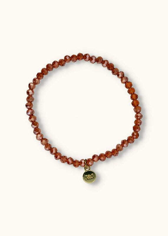 J&J Crystal armband sparkling caramel