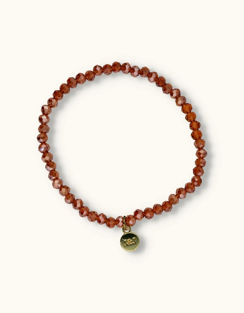 J&J Crystal armband sparkling caramel