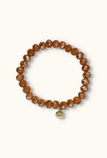 J&J Crystal armband sparkling caramel