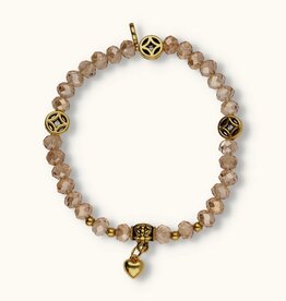 J&J Crystal armband heart champagne
