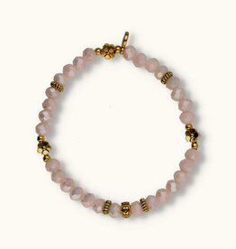 J&J Crystal armband flower off white