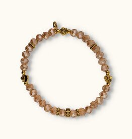 J&J Crystal armband flower champagne