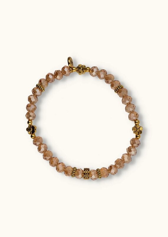 J&J Crystal armband flower champagne