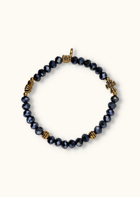 J&J Crystal armband cube blue